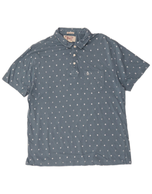 Penguin Polo Heritage Slim Fit XL Homme Bleu à Pois Coton