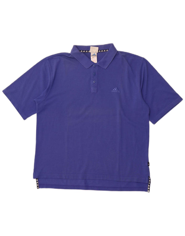 ADIDAS Polo Homme UK 46/48 XL Bleu Coton