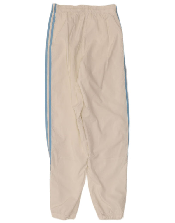 ADIDAS Pantalon de survêtement pour femme Joggers UK 10 Small Blanc Polyester