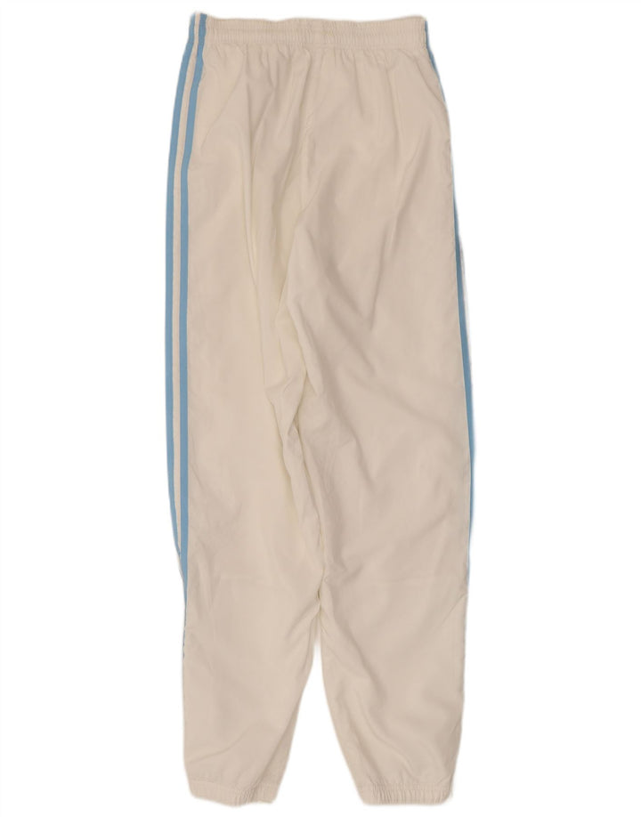 ADIDAS Pantalon de survêtement pour femme Joggers UK 10 Small Blanc Polyester