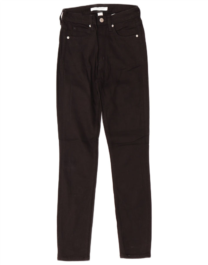 CALVIN KLEIN Jean Slim Taille Haute Femme W26 L30 Coton Noir