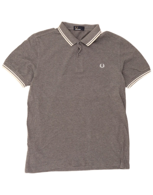 Fred Perry Polo Homme Large Gris Moucheté Coton