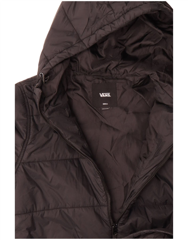 VANS Veste matelassée à capuche pour hommes UK 36 Small Black Nylon