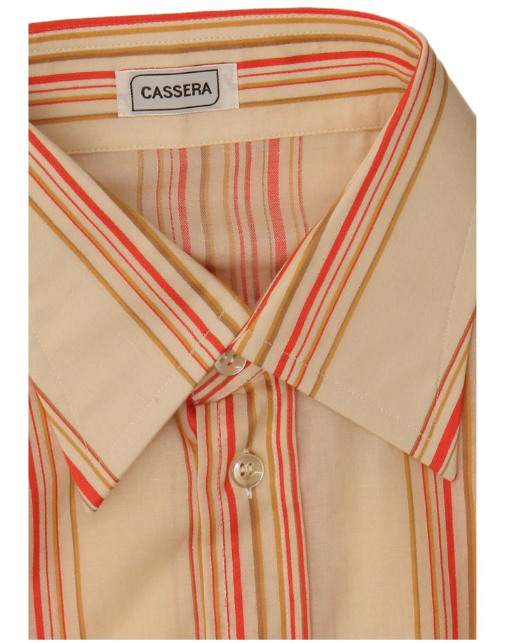 Cassera Chemise Homme Rayé Orange Moyen