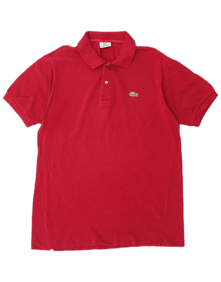 LACOSTE Mens Polo Shirt Size 5 Large Red Cotton