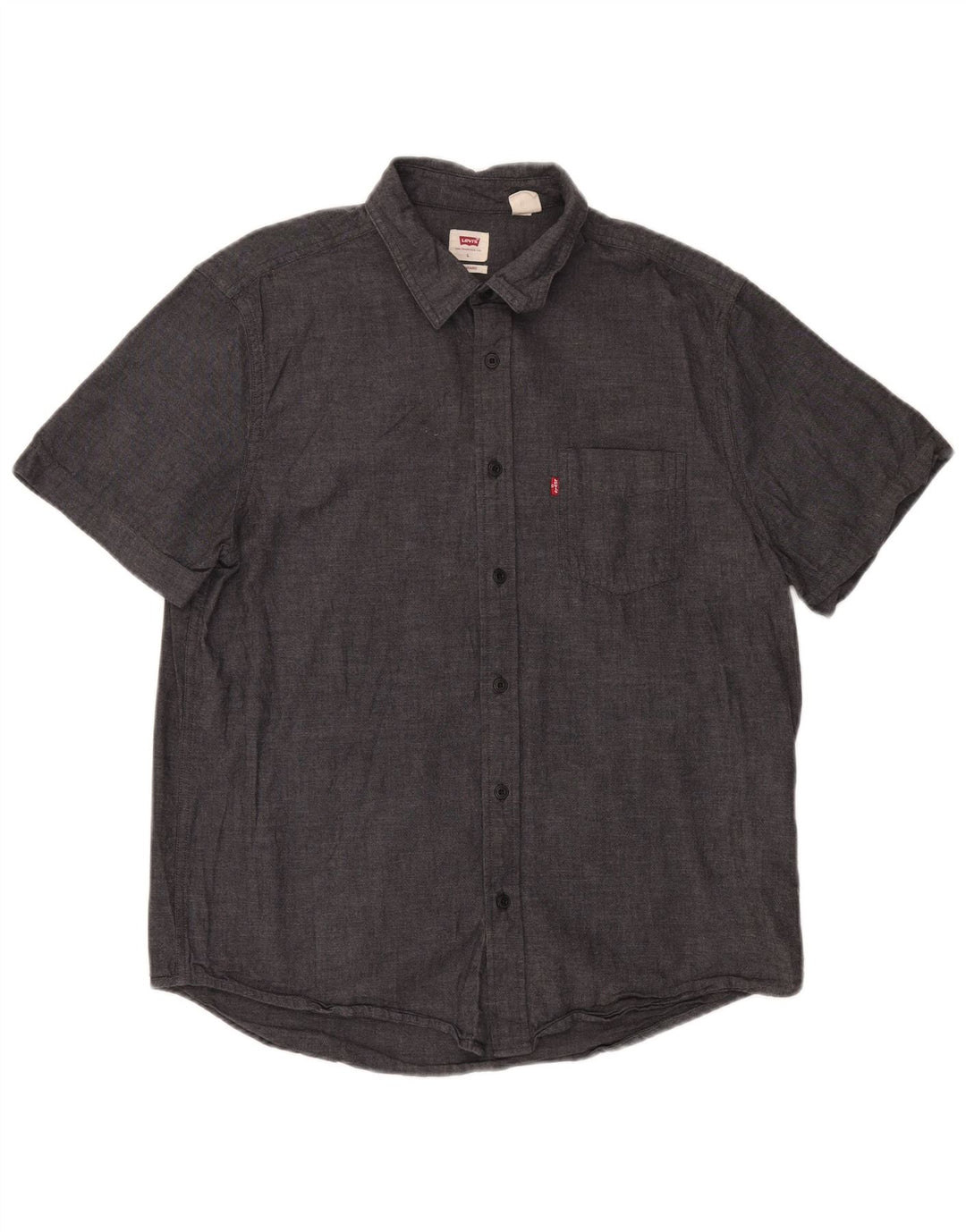 LEVI'S Chemise à manches courtes pour homme, coupe standard, grand, gris, coton