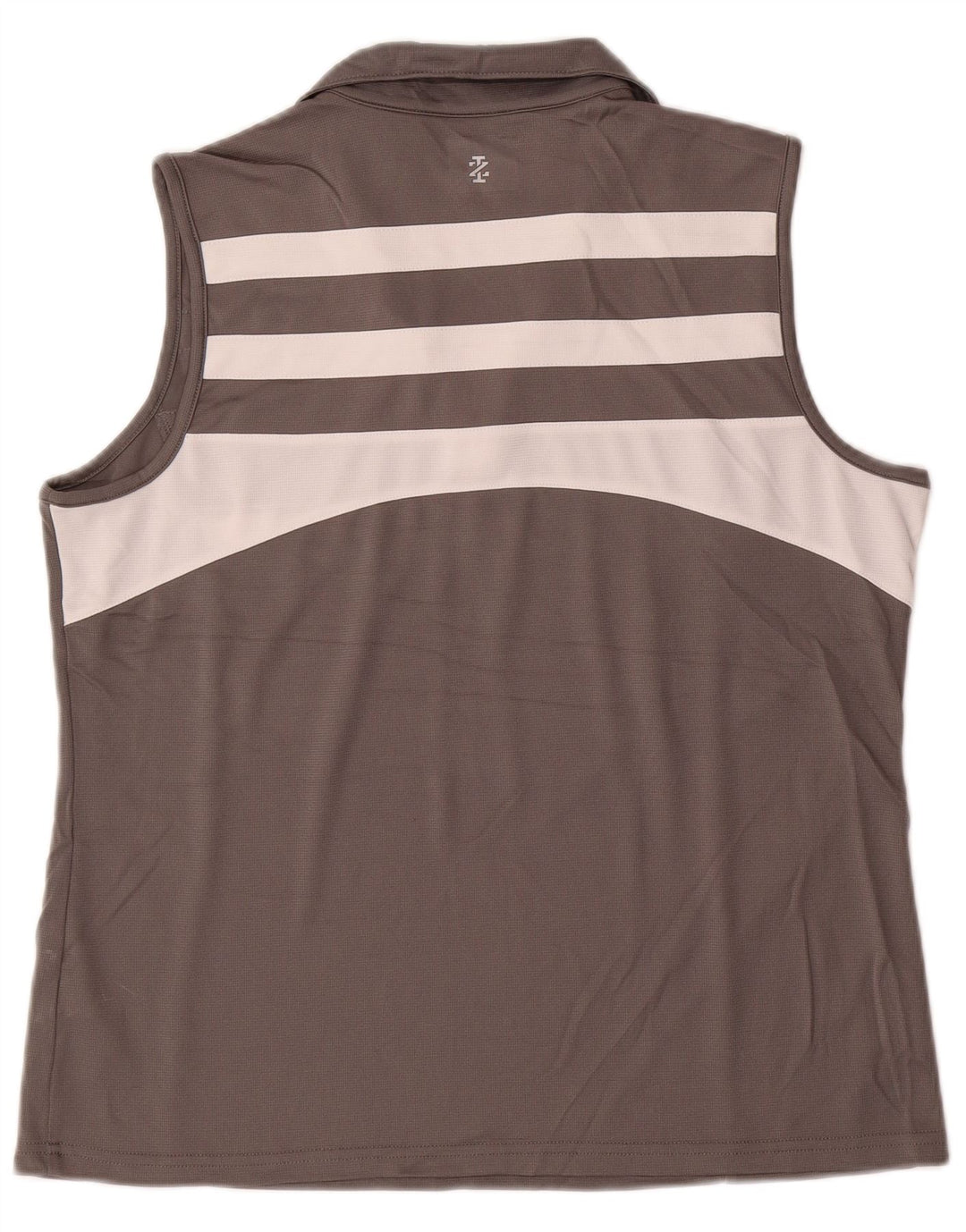 IZOD Polo sans manches pour femme UK 18 XL Gris Colorblock Polyester