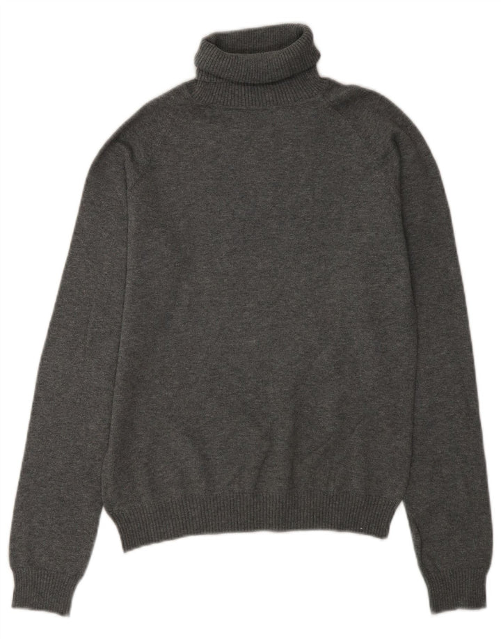 Zara Pull col roulé pour femme UK 14 Gris moyen Coton