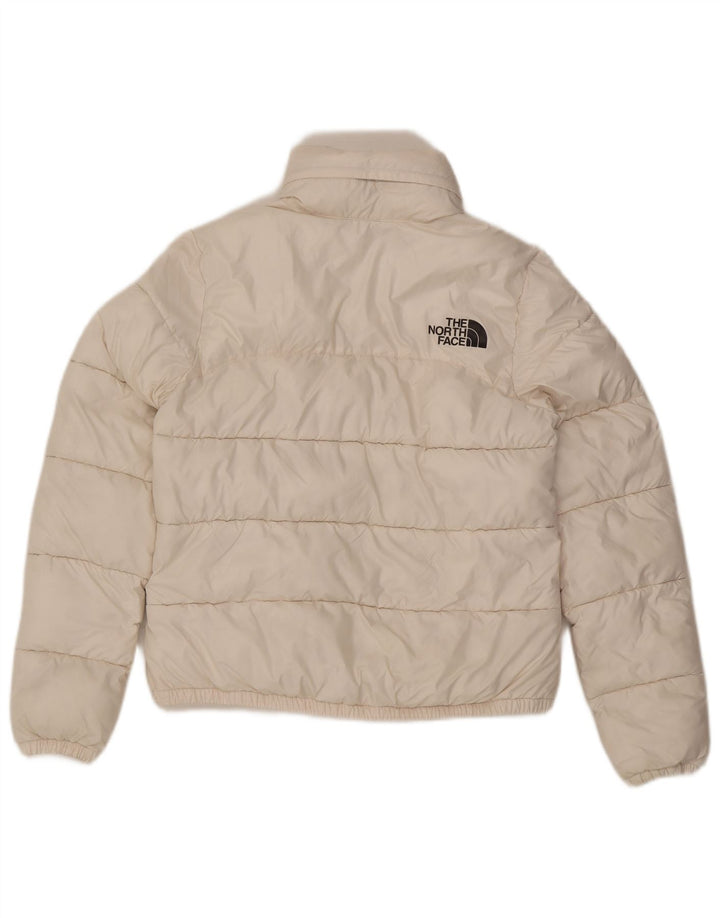 The North Face Veste matelassée à capuche pour femme UK 10 Small Blanc Polyester