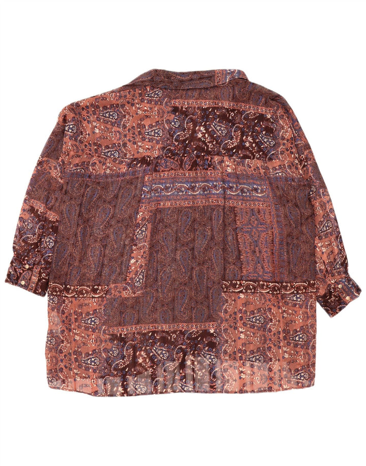 Zara Chemisier surdimensionné pour femme UK 14 Medium Multicolore Paisley