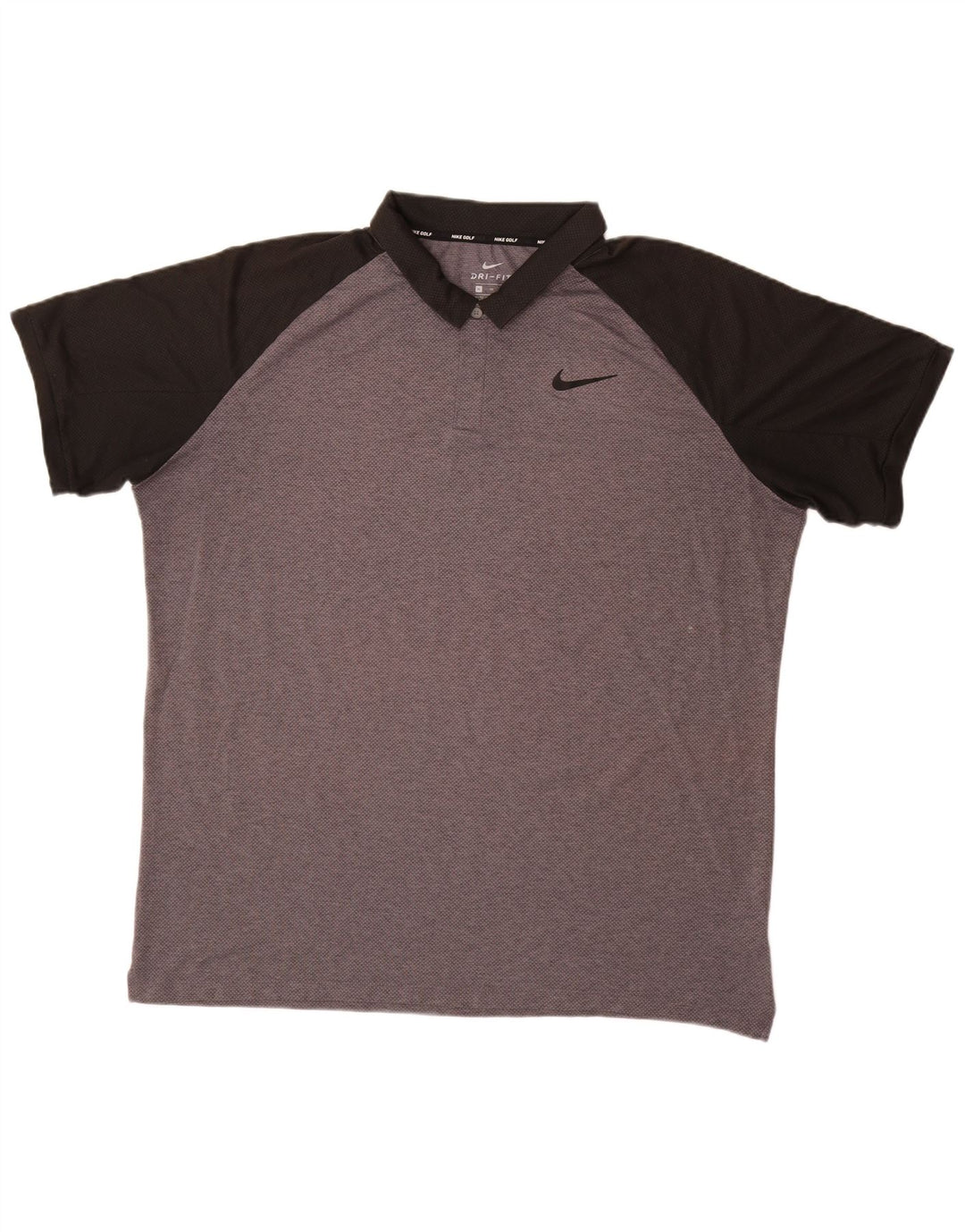 NIKE Polo Dri Fit XL pour homme Gris Colorblock Polyester