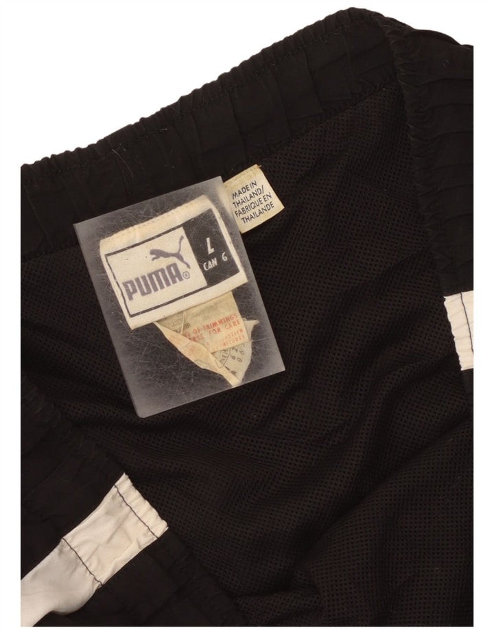 Puma Short de sport pour homme Large Noir Colorblock Polyester