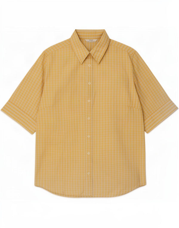 Marks & Spencer Chemise St. Michael pour femme UK 12 Medium Yellow Check