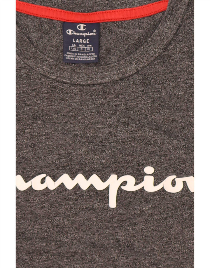 Champion T-Shirt Graphique Homme Grand Gris Moucheté