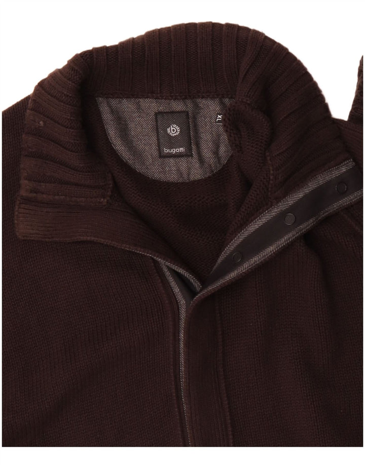 BUGATTI Pull Cardigan Homme XL Marron Coton