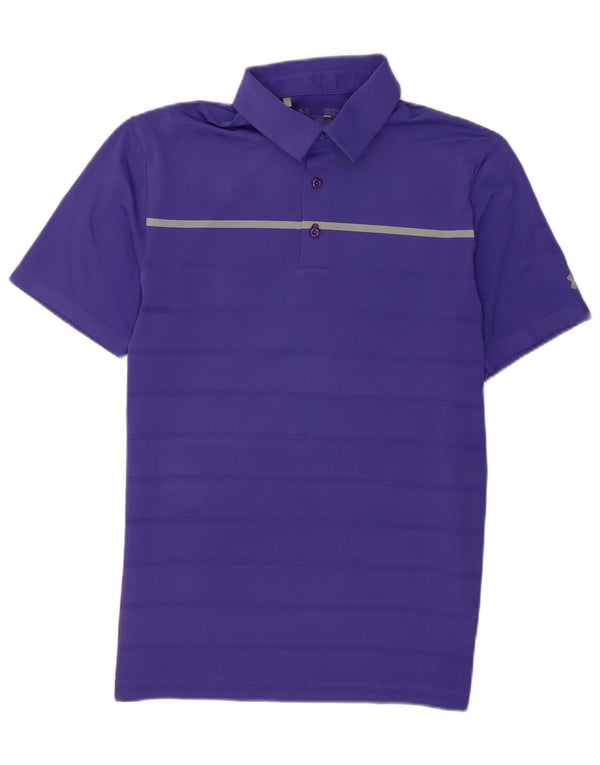 Under Armour Polo Homme Petit Violet Rayé Polyester