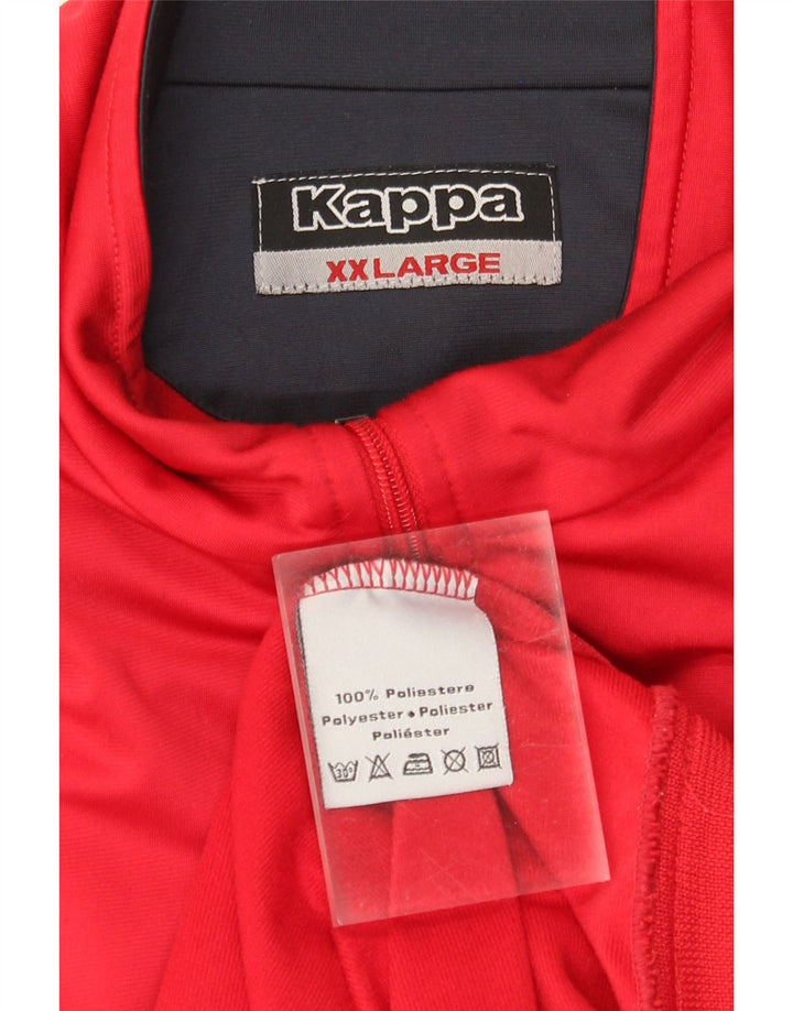 Kappa Veste de survêtement pour homme 2XL Rouge Polyester