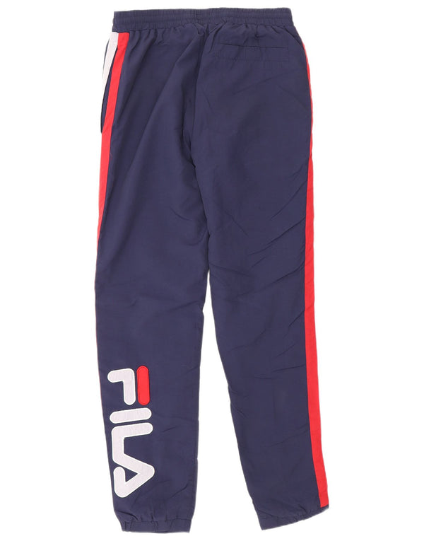Fila Pantalon de Survêtement Graphique Joggers XS Homme Bleu Marine Colorblock Nylon
