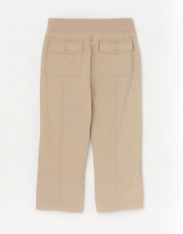 Tommy Hilfiger Pantalon Capri Femme Petit W30 L21 Coton Beige