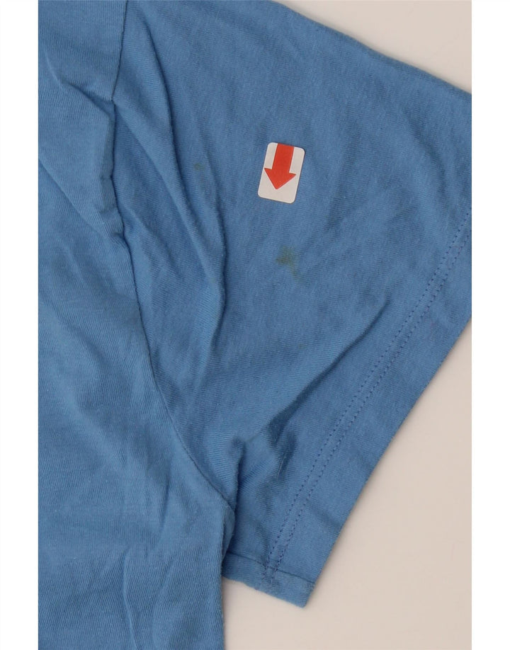 CHAMPION Womens T-Shirt Top UK 14 Medium Blue Polyester Vintage Champion and Second-Hand Champion from Messina Hembry 