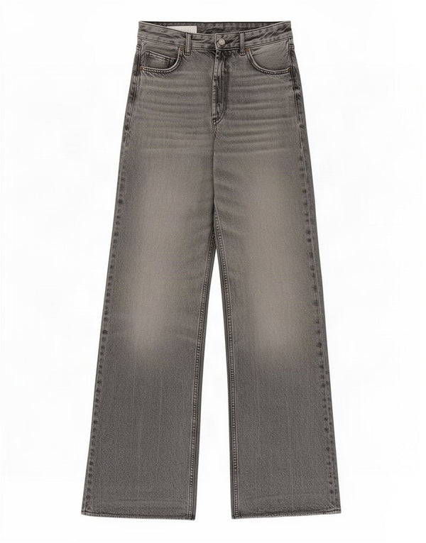 Zara Jean large pour femme EU 38 Small W28 L34 Gris Coton