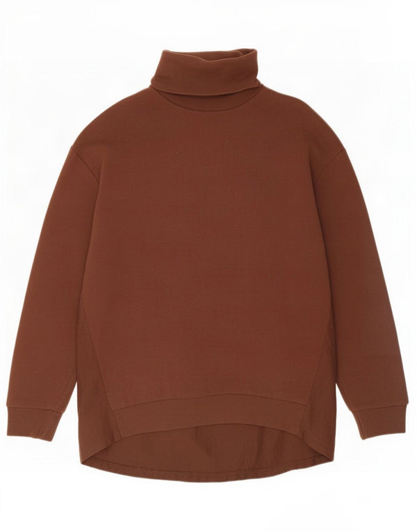 Zara Sweat-shirt surdimensionné pour femme UK 10 Petit coton marron