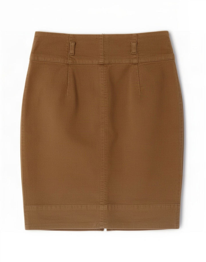 Zara Femme Jupe En Velours Côtelé Small W26 Beige