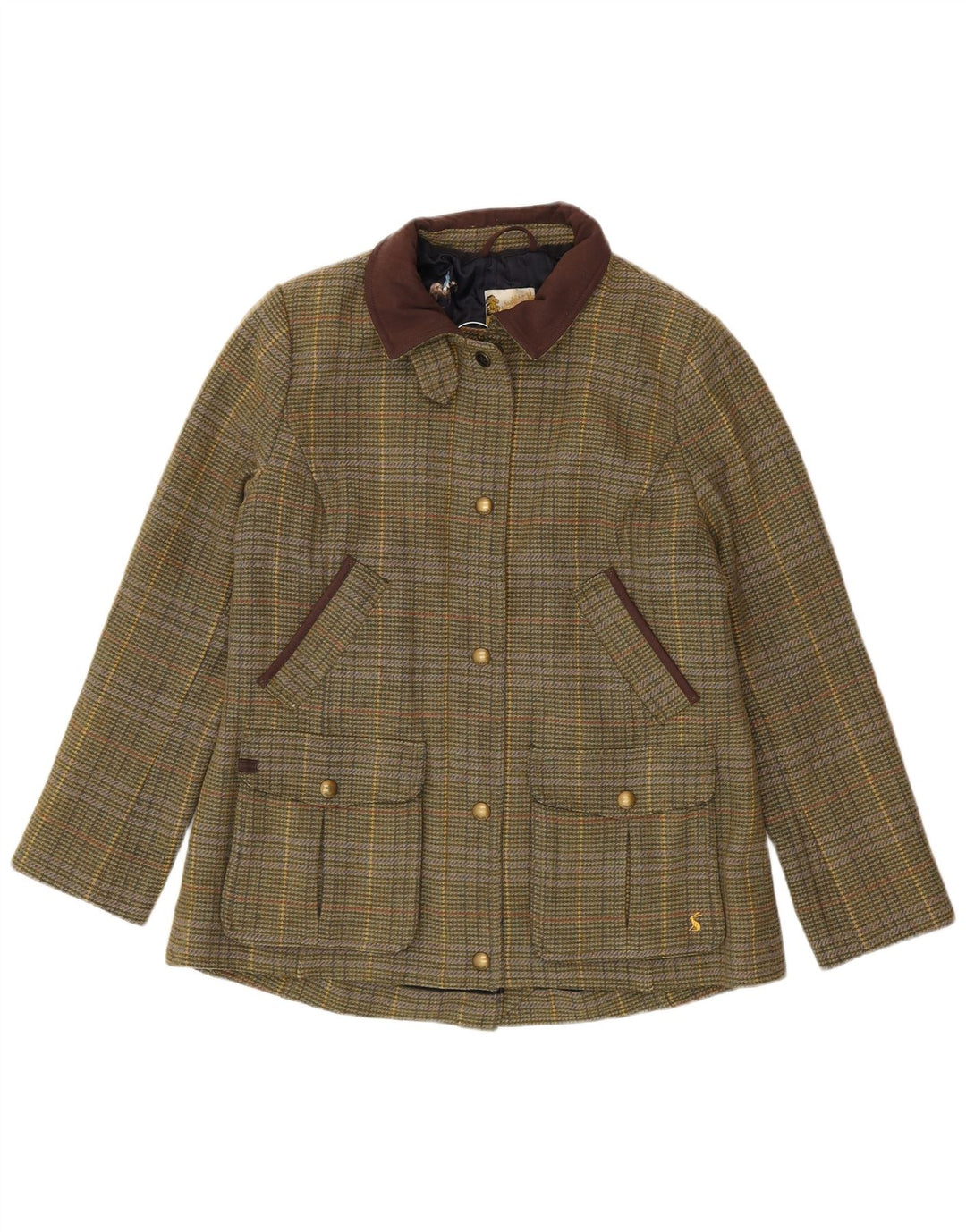 Joules Veste Country Femme UK 16 Grande Laine à Carreaux Vert