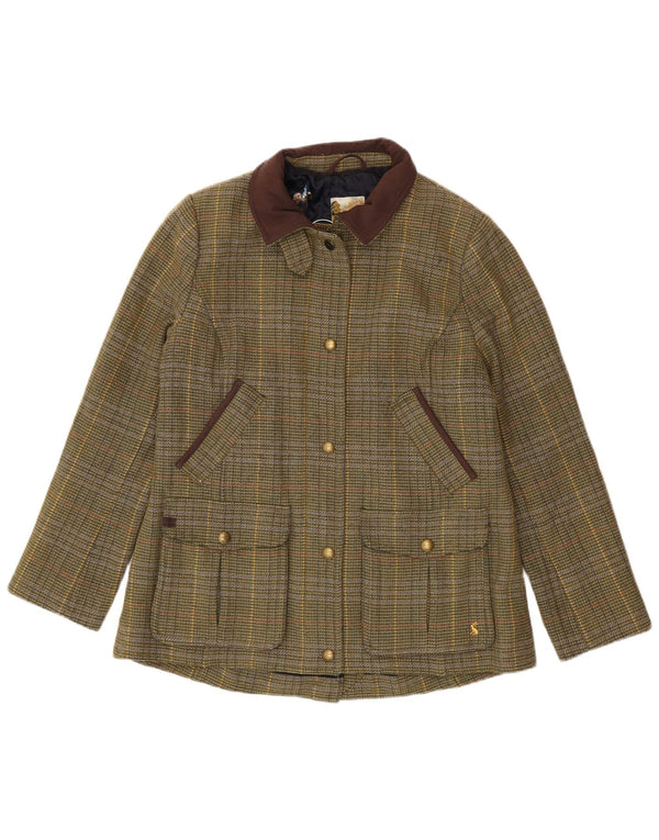 Joules Veste Country Femme UK 16 Grande Laine à Carreaux Vert