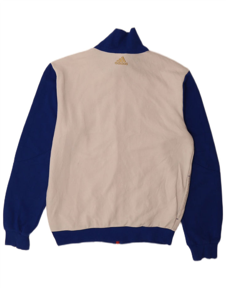 Adidas Veste de survêtement pour homme en coton color block blanc moyen