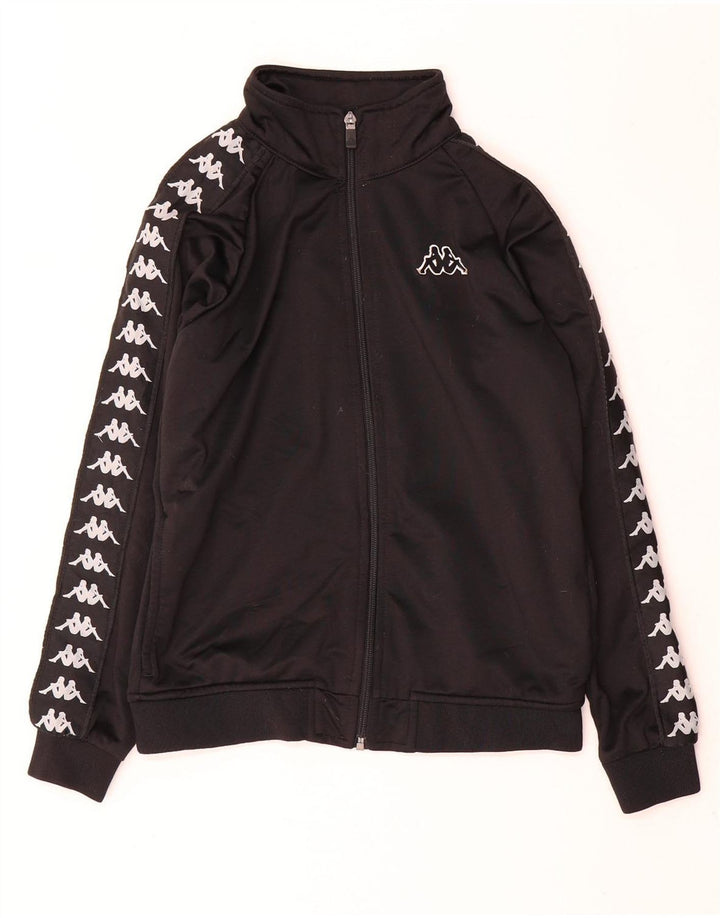 Kappa Veste de Survêtement Graphique Garçon 11-12 ans Noir Polyester