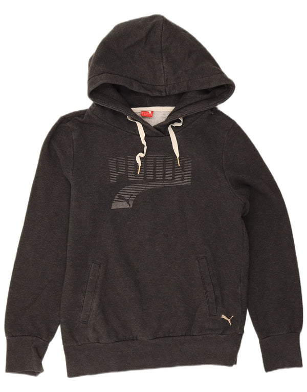 Puma Pull à capuche graphique pour femme UK 12 Noir moyen