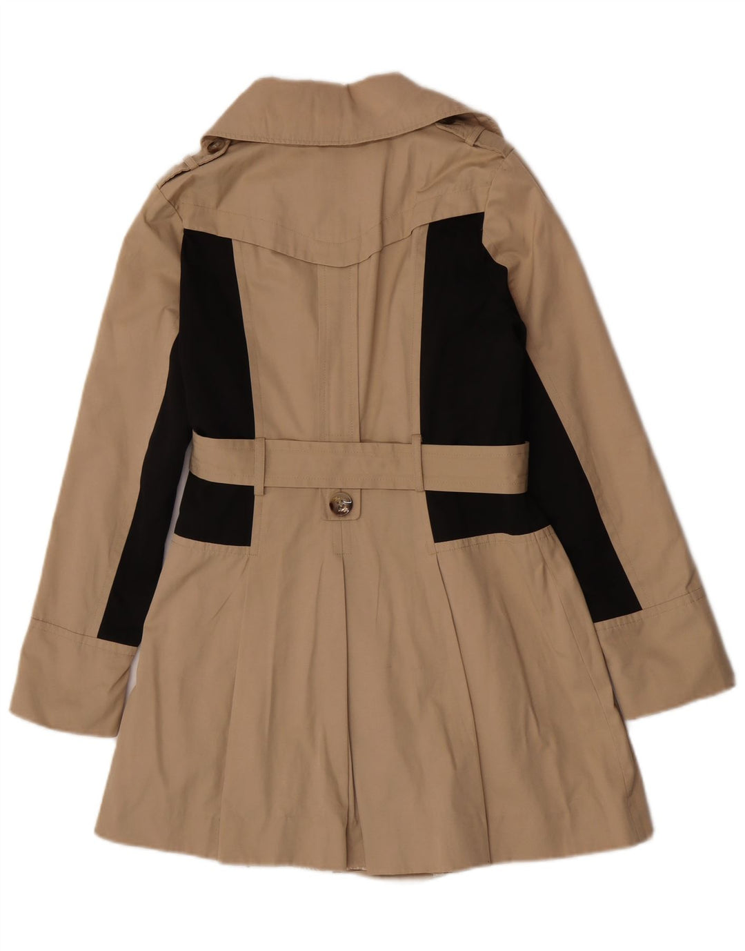 Guess Trench Femme UK 12 Coton Colorblock Beige Moyen