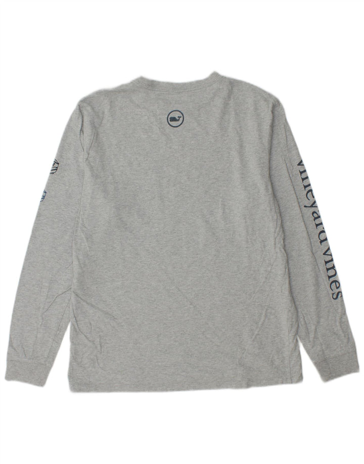 VINEYARD VINES Haut graphique à manches longues pour homme en coton gris petit