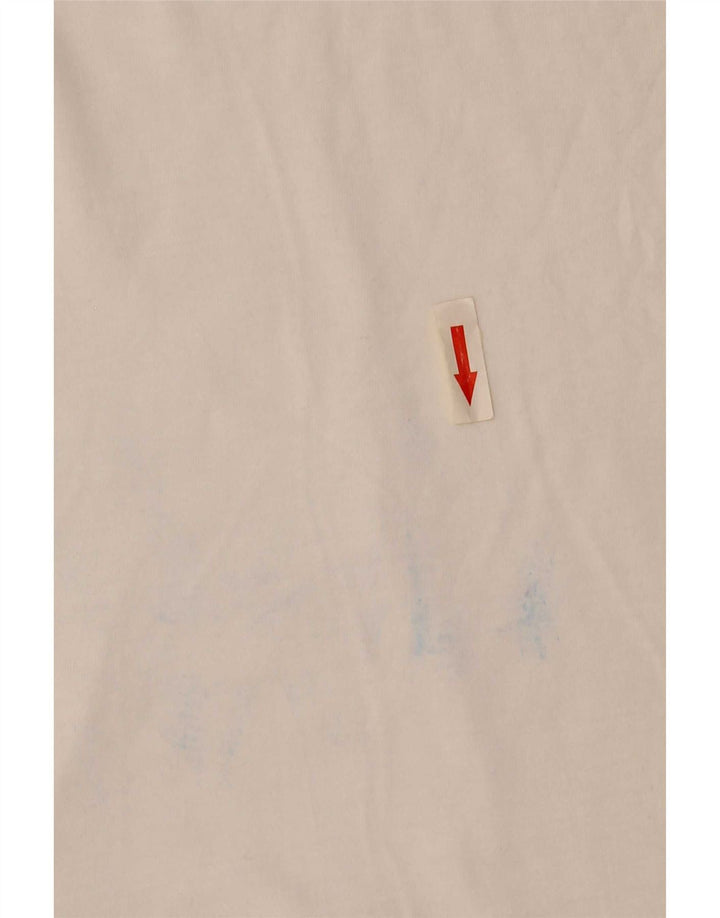 Hugo Boss Hommes T-Shirt Top Petit Blanc Coton