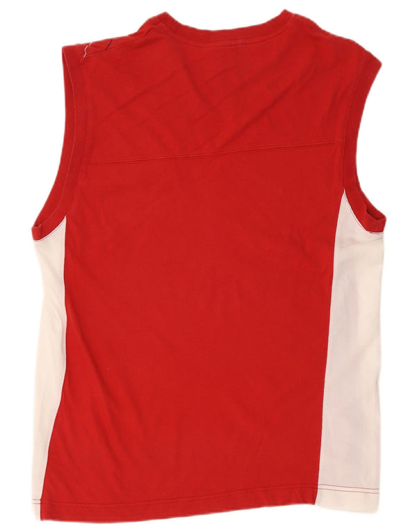 Nike Mens Graphic Débardeur Large Rouge Colorblock Coton