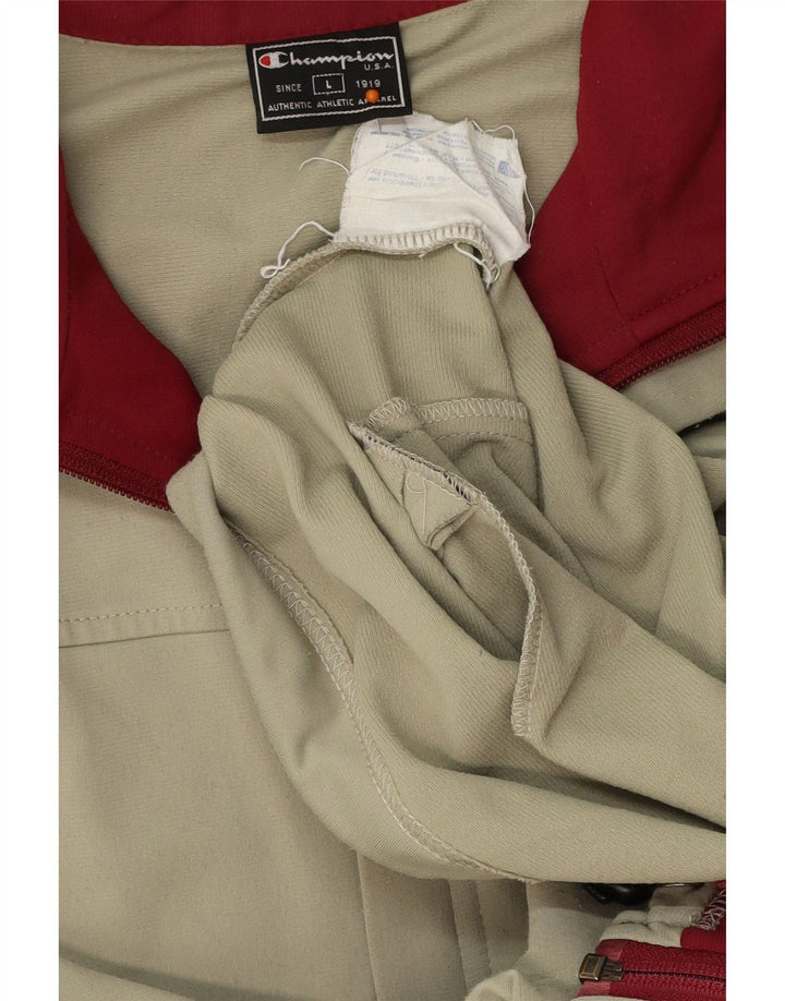 CHAMPION Veste de Survêtement Homme Large Kaki Polyester