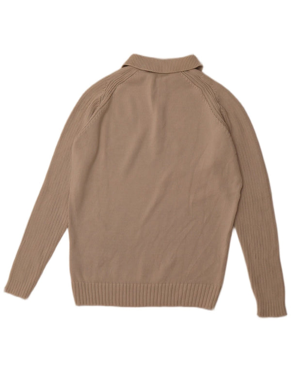 ZARA Homme Pull Col Polo XL Beige Coton