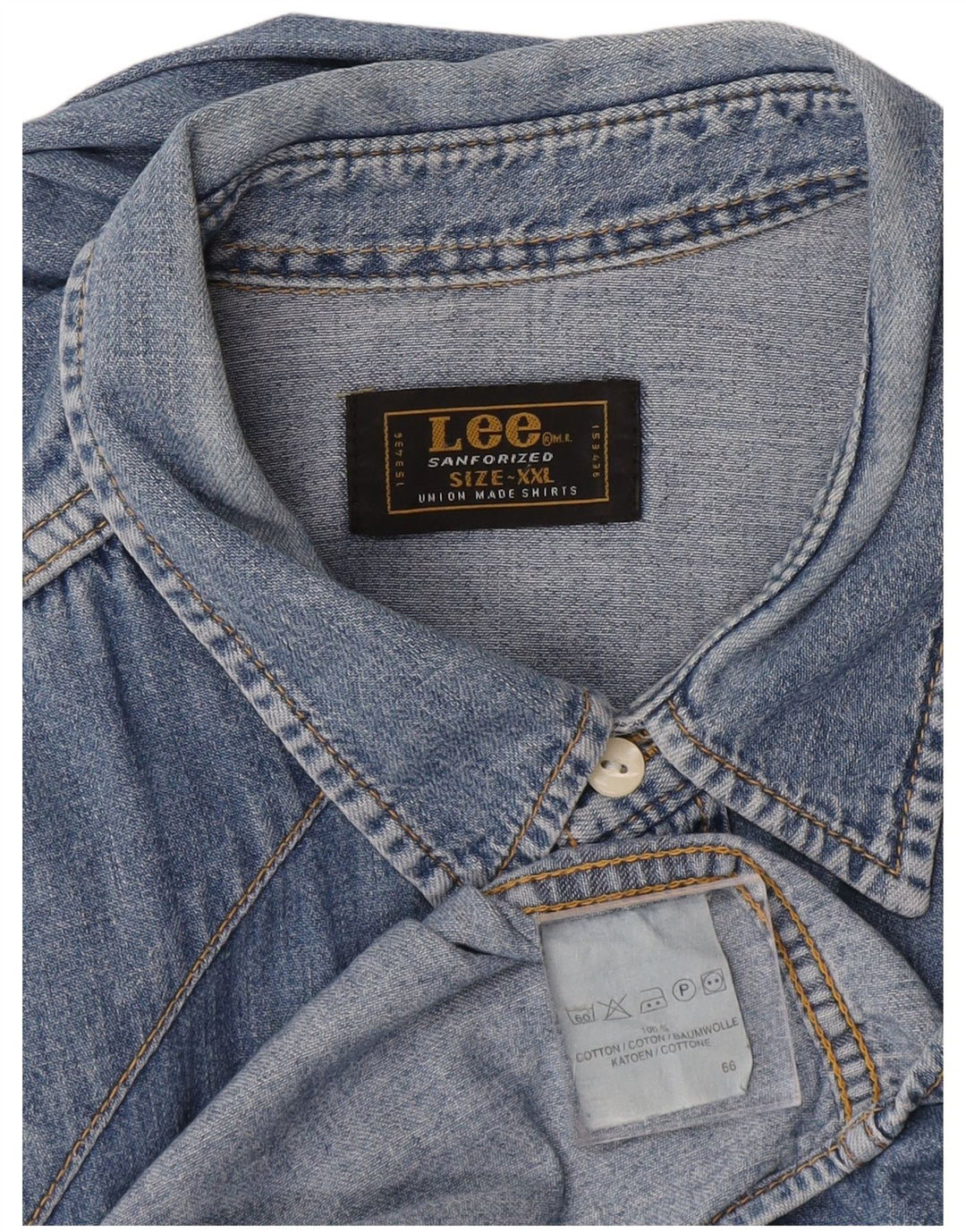 LEE Chemise en Jean Homme 2XL Bleu Coton