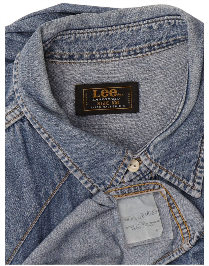 LEE Chemise en Jean Homme 2XL Bleu Coton