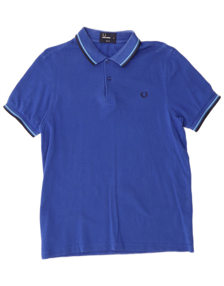 Fred Perry Polo Slim Fit Homme Bleu Moyen Coton