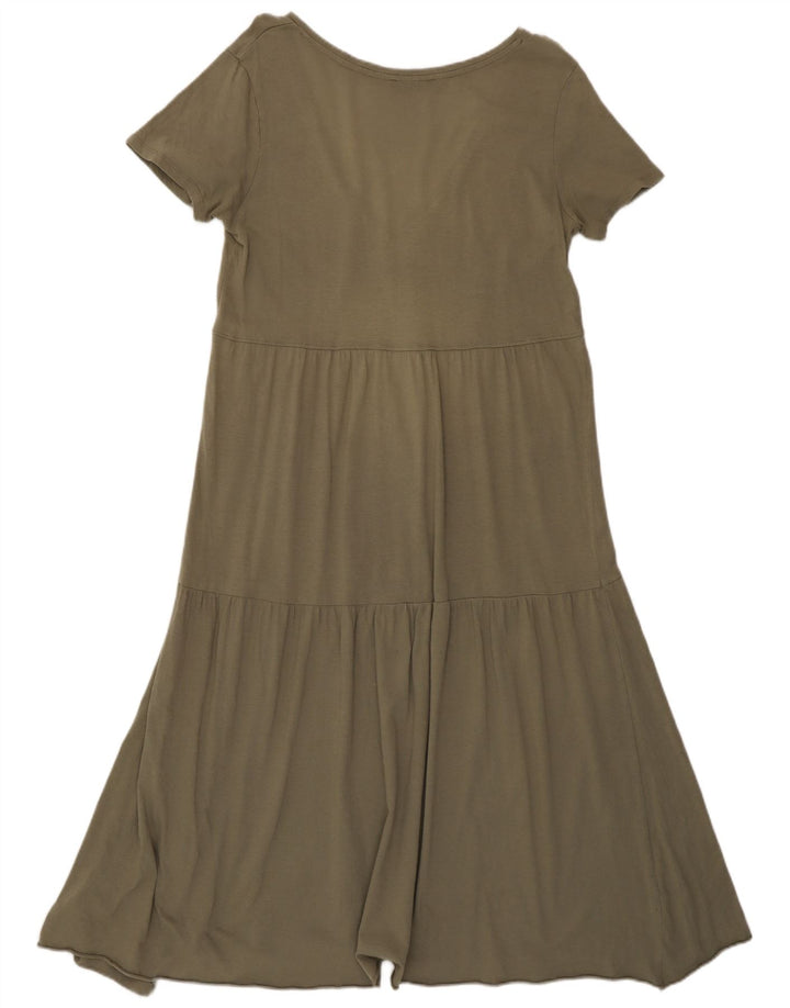 Zara Robe trapèze pour femme UK 10 Petit Kaki