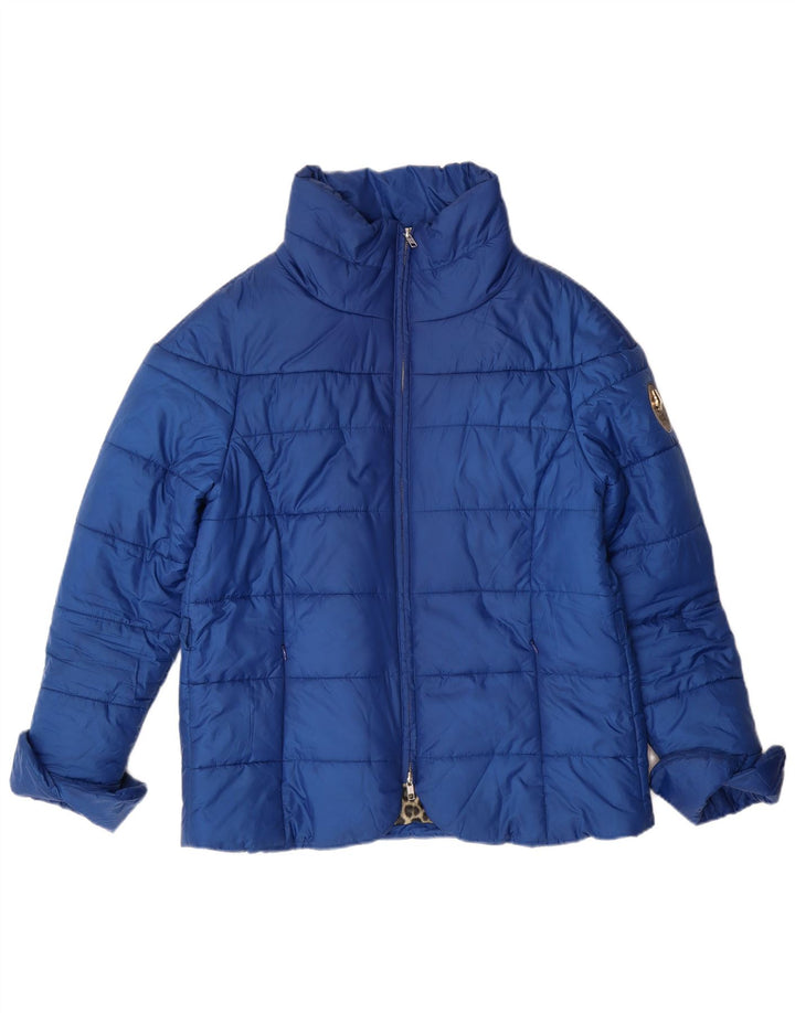 CAVALLI Veste matelassée Femme IT 46 Large Bleu Polyester