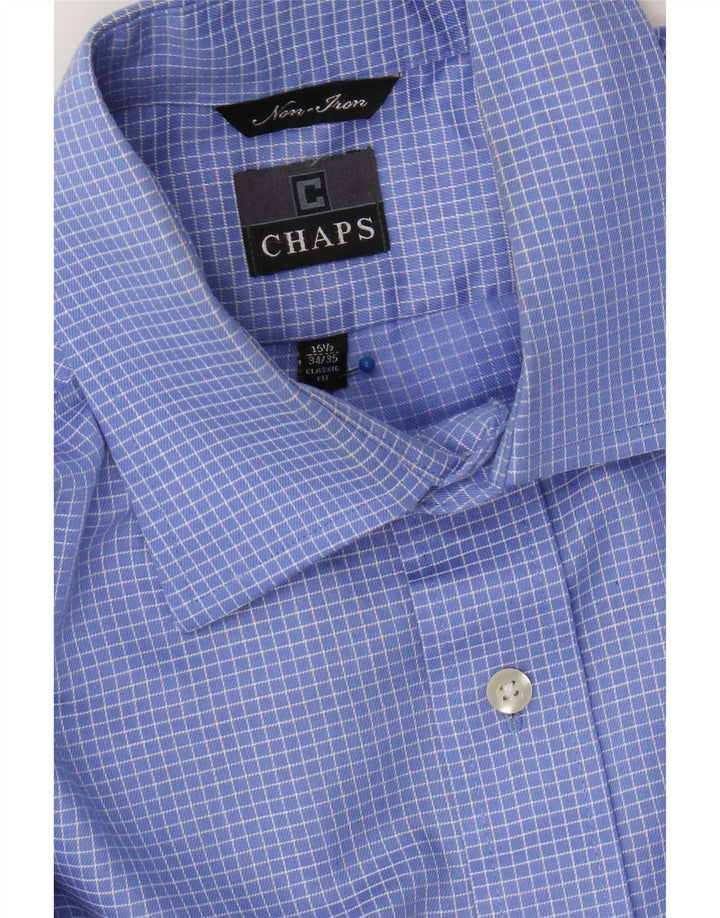Chaps Chemise Homme Taille 15 1/2 Coton à Carreaux Bleu Moyen
