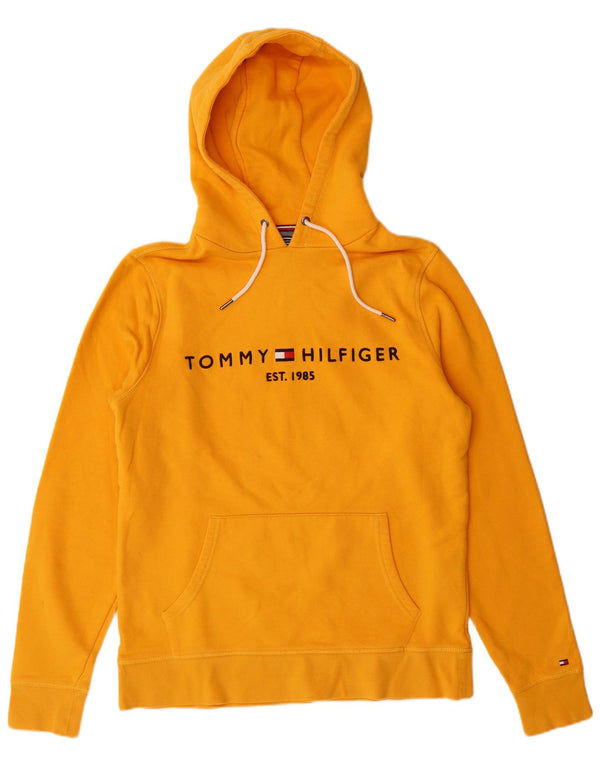 TOMMY HILFIGER Pull à Capuche Graphique Homme Jaune Moyen Coton