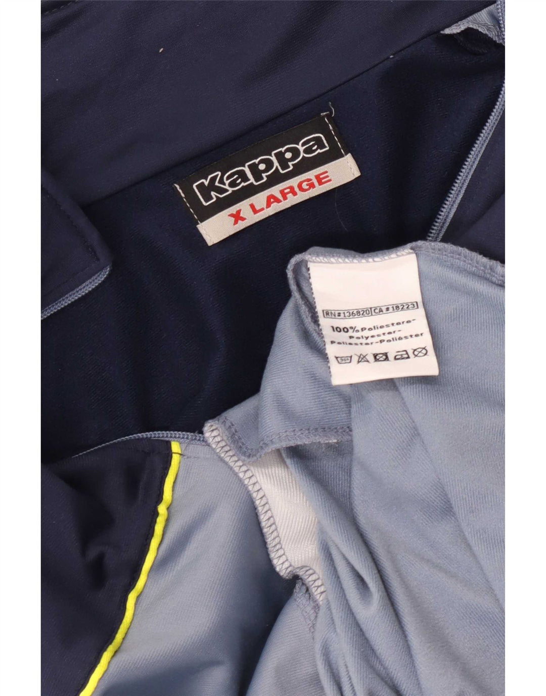 Kappa Veste de survêtement pour homme XL Bleu Colorblock Polyester