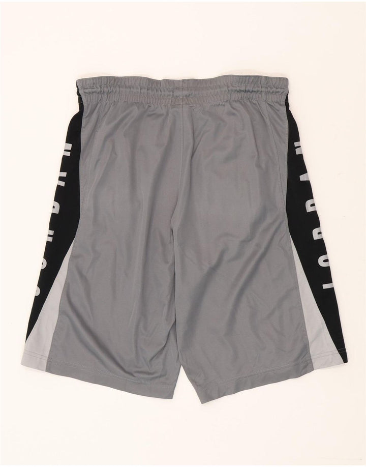 Jordan Short de sport Dri Fit Graphic pour homme, petit, gris, color block, polyester