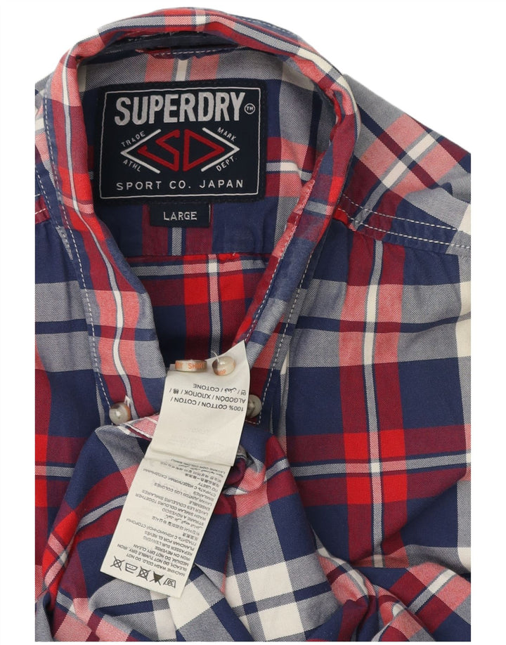 Superdry Chemise Homme Grand Carreau Multicolore Coton