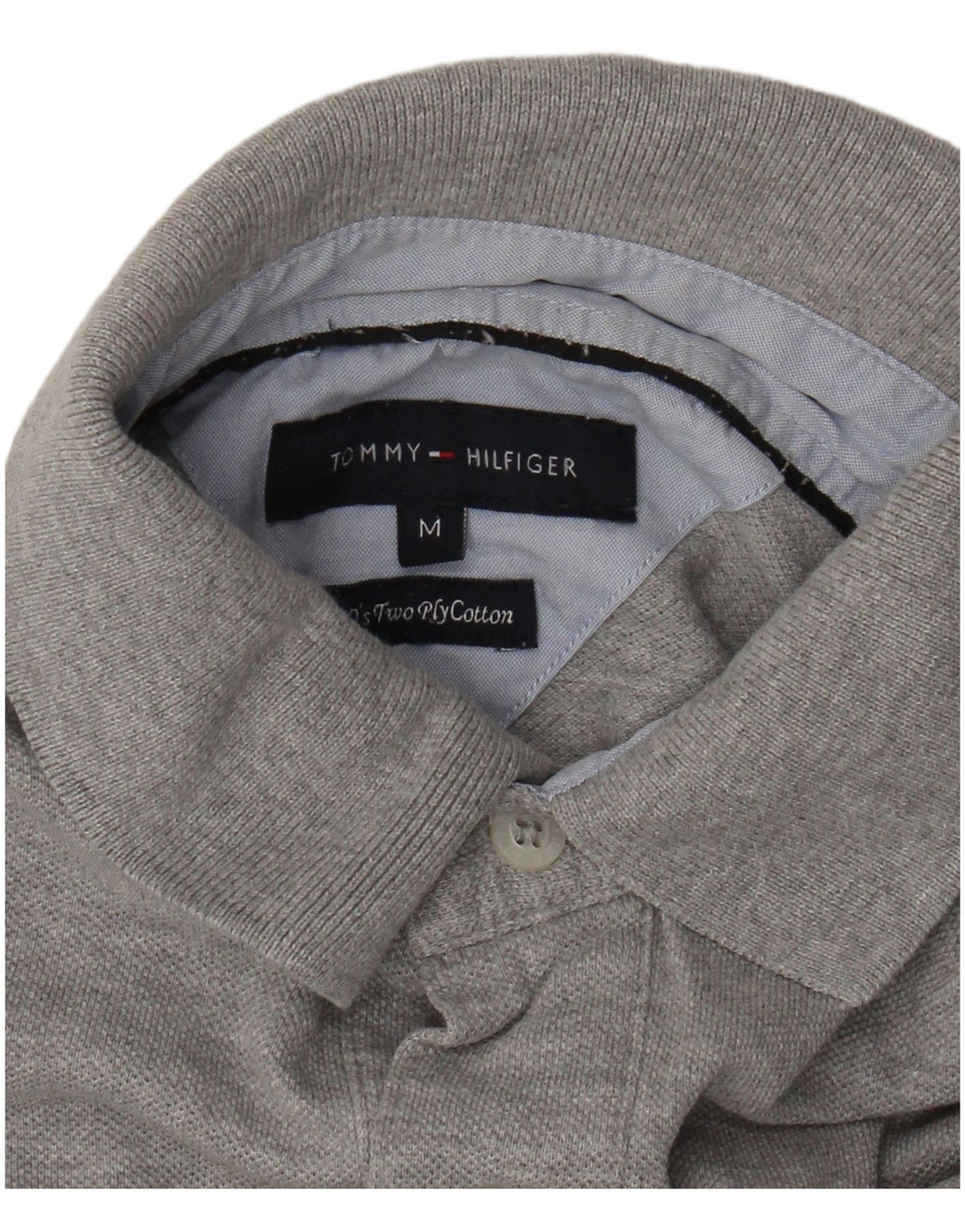 Tommy Hilfiger Polo Homme Gris Moyen Moucheté Coton