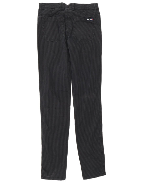 Woolrich Pantalon décontracté slim femme W27 L32 Bleu marine en coton à fines rayures